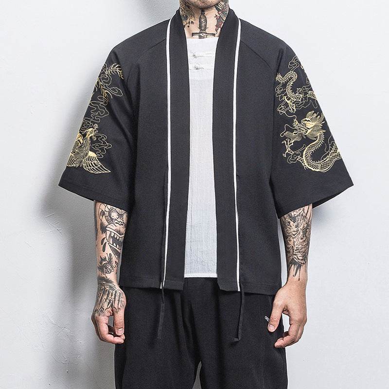 Buycenter 3/4 Sleeve Hanfu Thin Coat - Stylish Cotton Blended Design - Buy Center