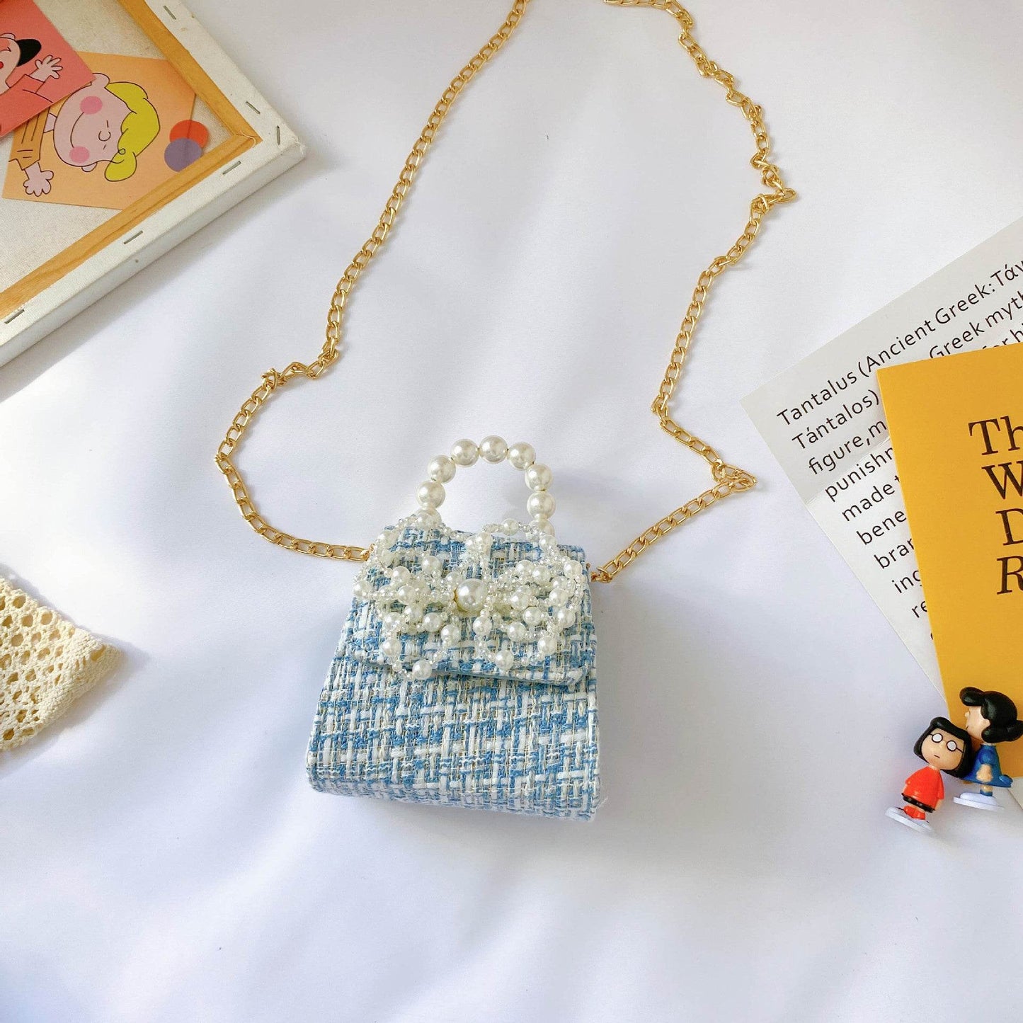 Pearl Handbag for Kids - Stylish Soft Woolen Messenger Bag 2025 - Buy Center