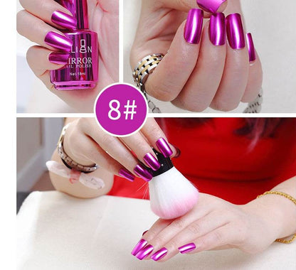 12-Color Mirror Nail Polish - Dazzling Metallic Shine for Fashionistas - Buy Center