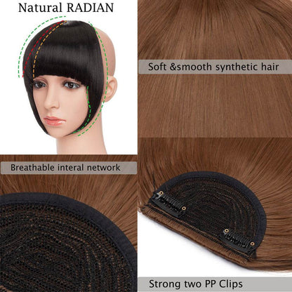 Stylish Synthetic Hair Bangs - Easy Apply Blunt Cut Hairpiece Accessory - Buy Center