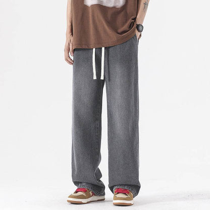 Buycenter Loose Drawstring Trousers - Vintage Blue, Mud Yellow, Gray - Buy Center