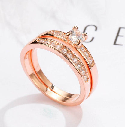 Elegant Rose Gold Ring with Diamonds - Perfect for Any Occasion 2025 - Buy Center