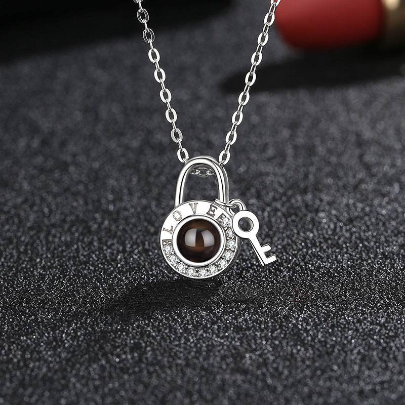 Buycenter Versatile Lock Necklace - Stylish Korean Geometric Design - Buy Center