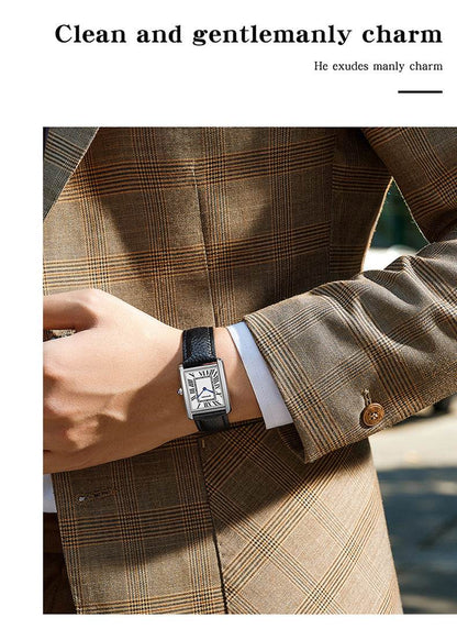 Roman Scale Waterproof Couple Watch - Trendy Fashionable Accessory 2025 - Buy Center