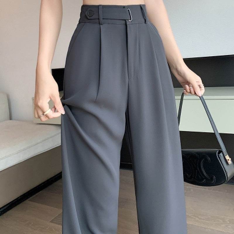 Buycenter Women's Wide-Leg Pants - High Waist Casual Drooping Style - Buy Center