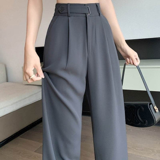 Buycenter Women's Wide-Leg Pants - High Waist Casual Drooping Style - Buy Center