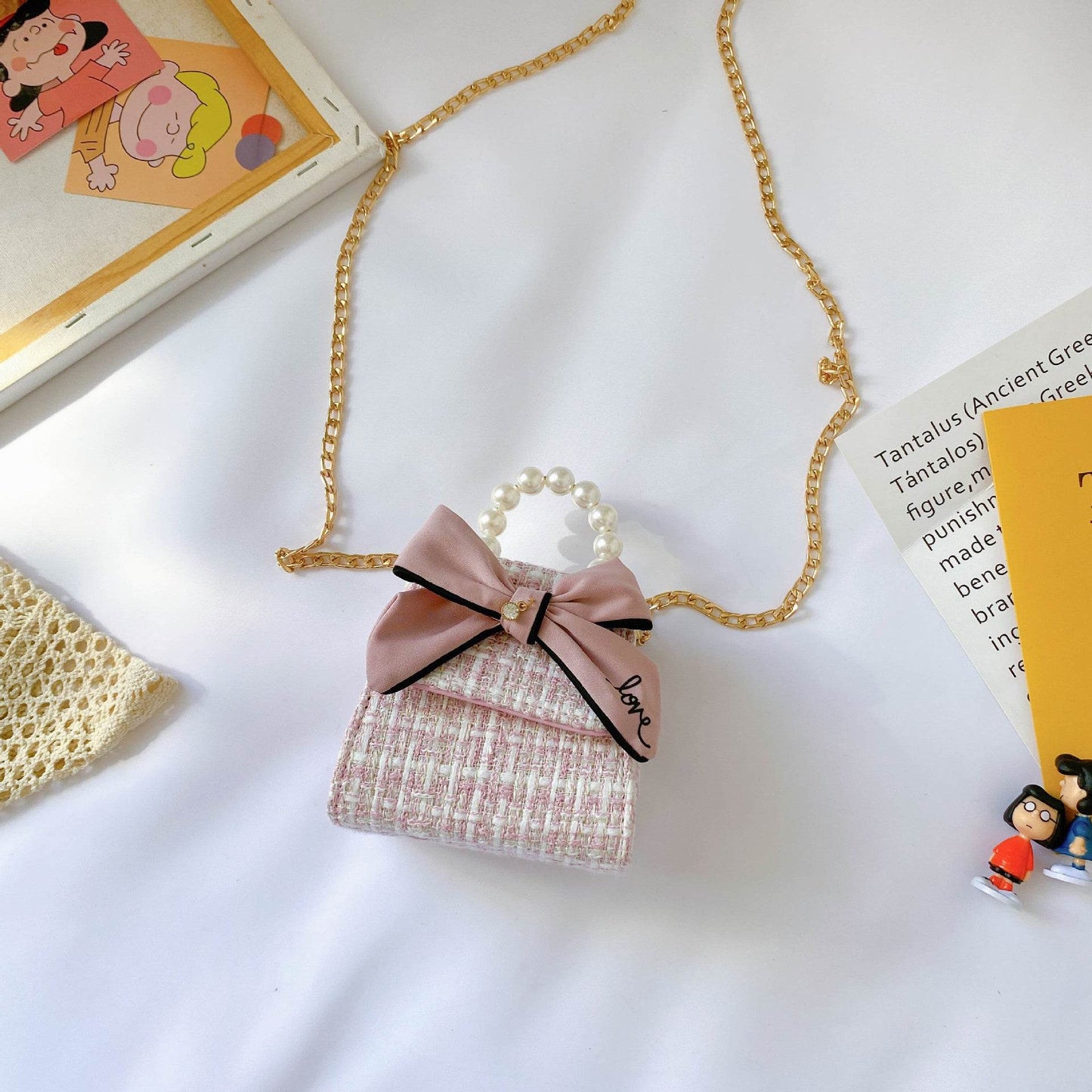 Pearl Handbag for Kids - Stylish Soft Woolen Messenger Bag 2025 - Buy Center