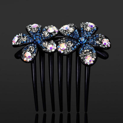 Inserting Comb Hair Ornament - Korean Bow with Sparkling Austrian Diamonds - Buy Center