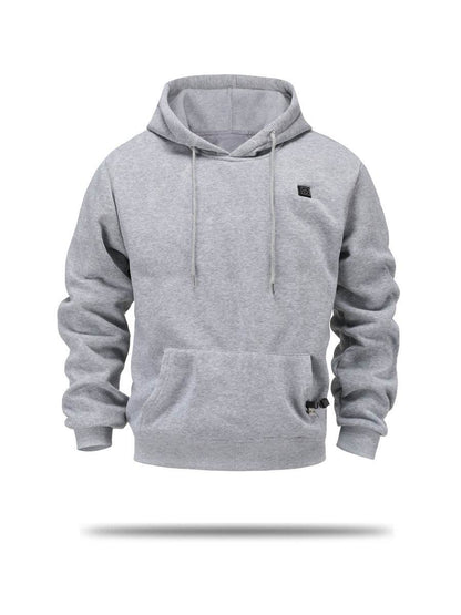 Men's USB Heating Brushed Hoodie - Warm Pullover for Cold Weather 2025 - Buy Center