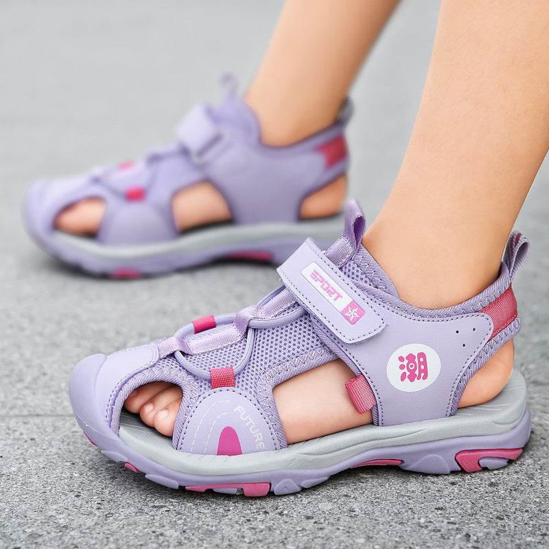 Stylish Anti-Slip Children's Sports Sandals - Velcro Closure & Soft Sole - Buy Center