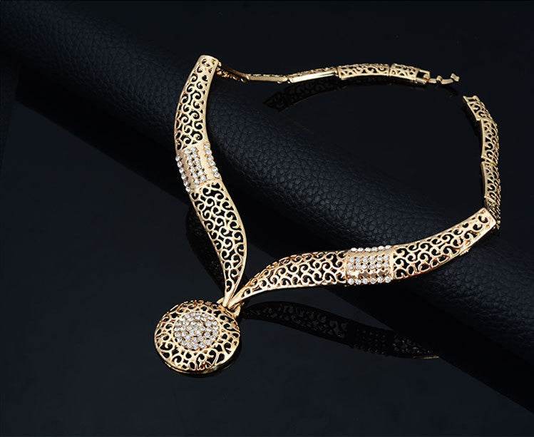 Elegant Four-Piece Fine Jewelry Set - Necklace, Earrings, and Ring 2025 - Buy Center