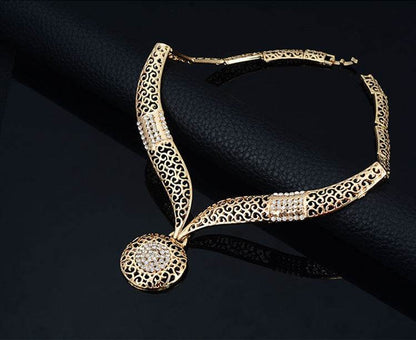 Elegant Four-Piece Fine Jewelry Set - Necklace, Earrings, and Ring 2025 - Buy Center