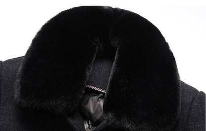 Stylish Men's Wool Overcoat - Elegant Plaid Design for Winter Wear - Buy Center