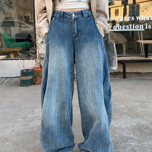 Trendy Washed Distressed Machete Jeans for Women - High-Waisted Style - Buy Center