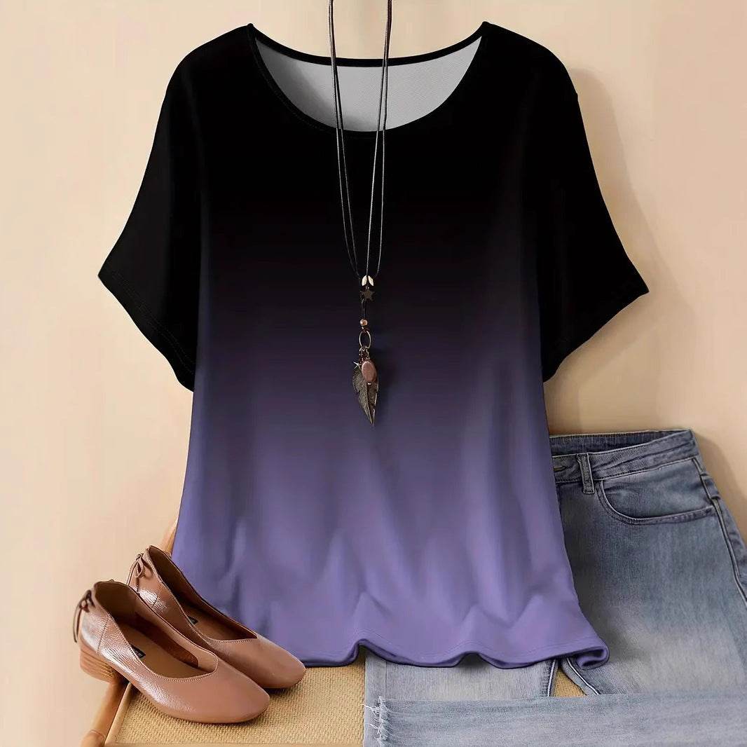 Ladies Casual Sports Loose Short Sleeve Top - Sizes XL to 6XL - Buy Center