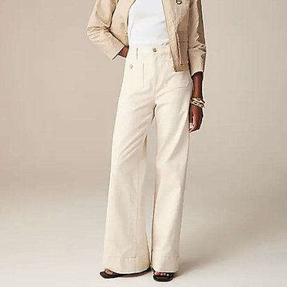 Women's Plus Size Wide-Leg Pants - Casual Distressed Denim Style 2025 - Buy Center