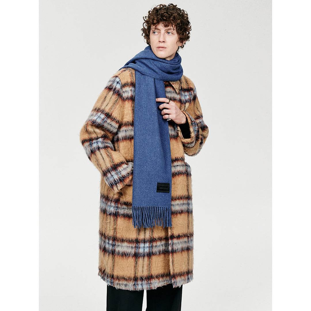 Solid Color Fringed Long Scarf - Warm, Skin-Friendly Material for Stylish Layers - Buy Center