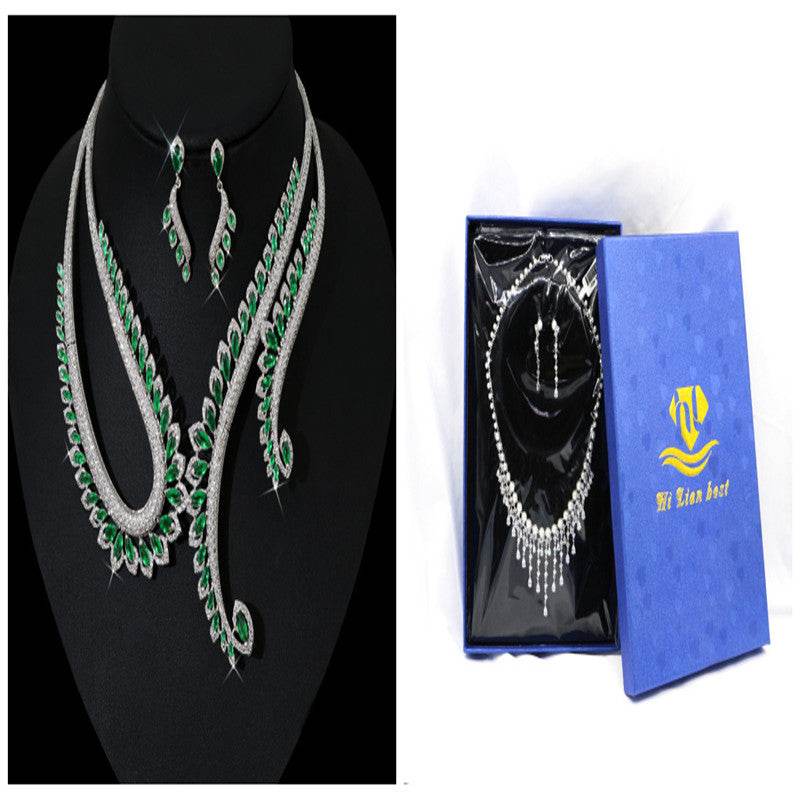 Buy Center Zircon Necklace and Earring Set - Elegant Fashion Jewelry - Buy Center