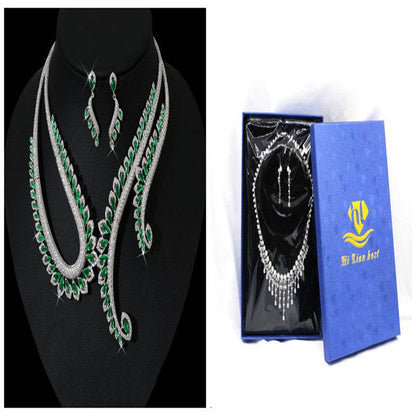 Buy Center Zircon Necklace and Earring Set - Elegant Fashion Jewelry - Buy Center