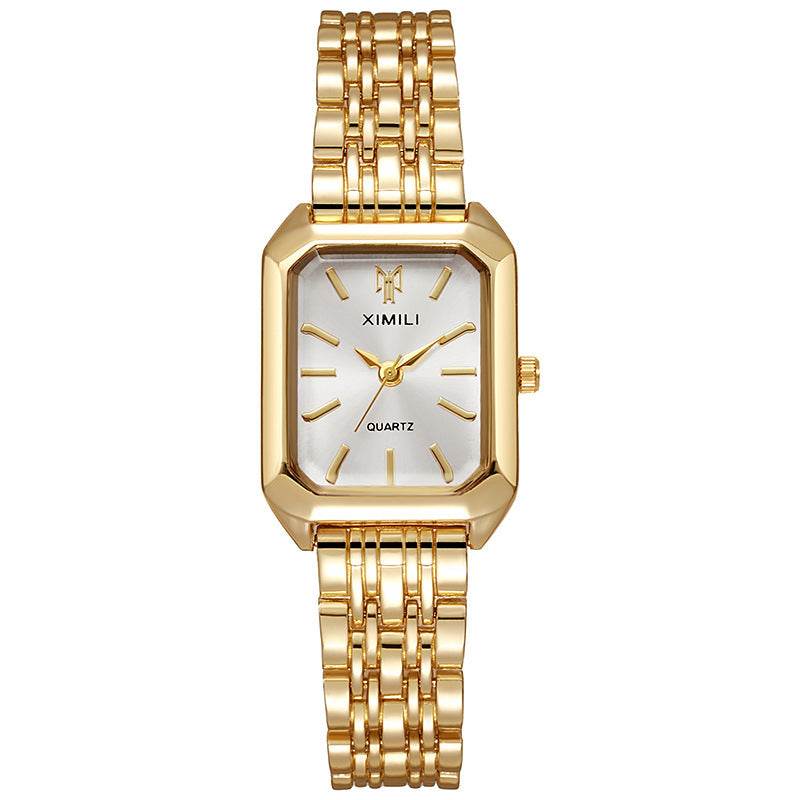 Elegant Women's Dress Watch - Square Steel Strap in Stylish Colors - Buy Center