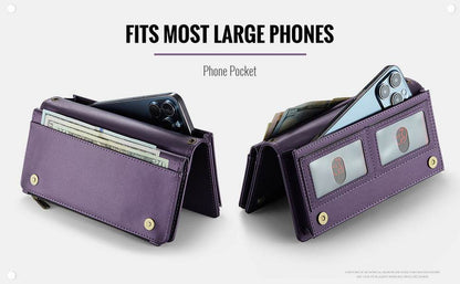 Universal Leather Wallet Case - Crossbody Phone Holder, Stylish & Functional - Buy Center