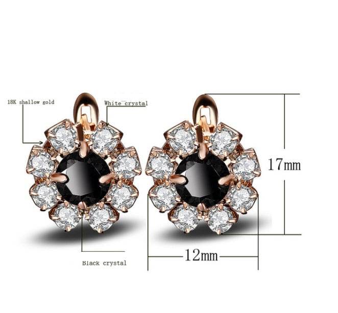 Elegant Flower Jewelry Set - Silver Necklace, Earrings, Ring & Bracelet - Buy Center