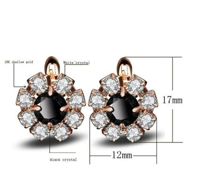 Elegant Flower Jewelry Set - Silver Necklace, Earrings, Ring & Bracelet - Buy Center