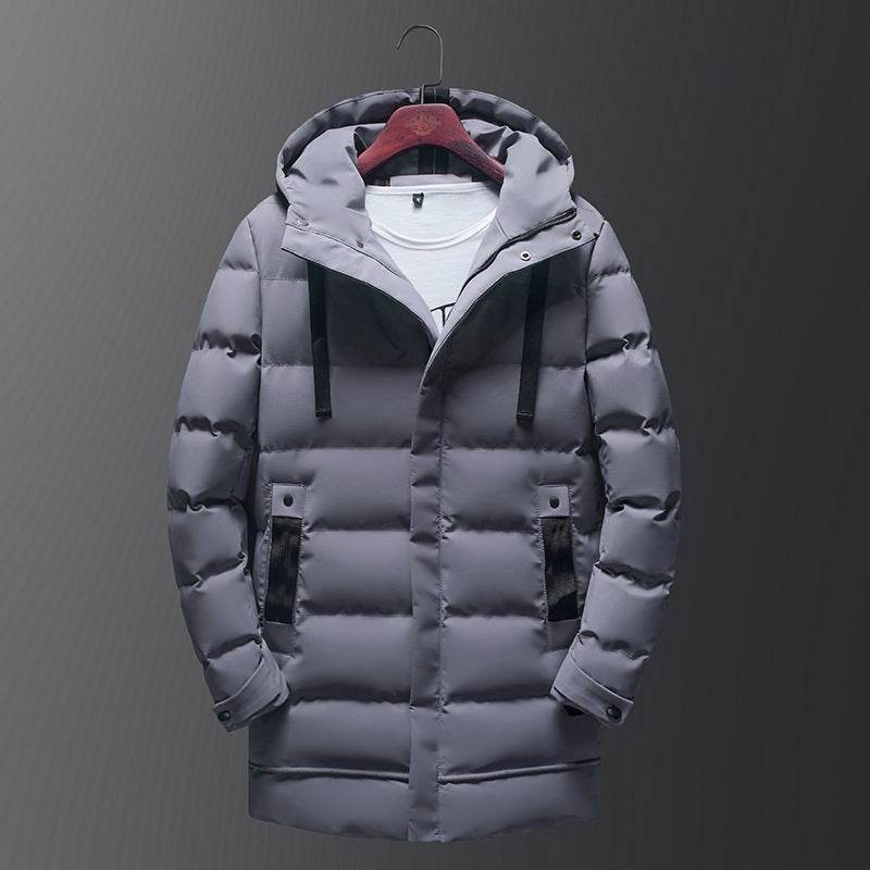 Buycenter Men's Thick Down Padded Jacket - Hooded for Winter Leisure - Buy Center