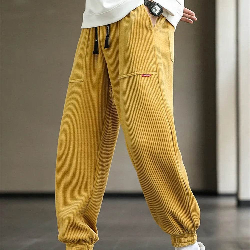 Men's Plus-Size Corduroy Casual Pants - Loose Wide Leg for Autumn Style - Buy Center