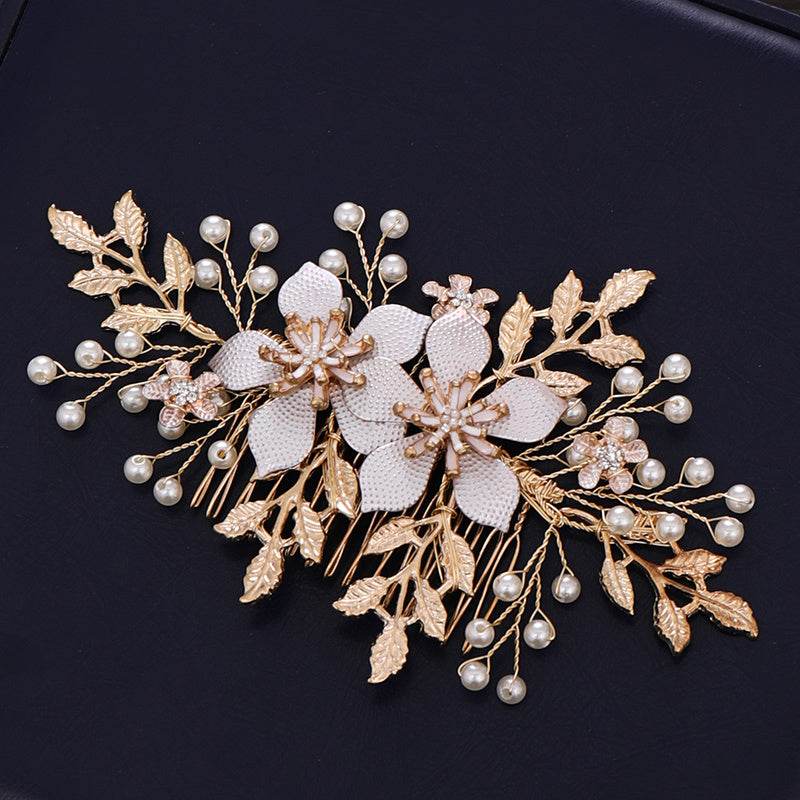 Elegant Bridal Pearl Hair Comb - Exquisite Headdress for Weddings 2025 - Buy Center