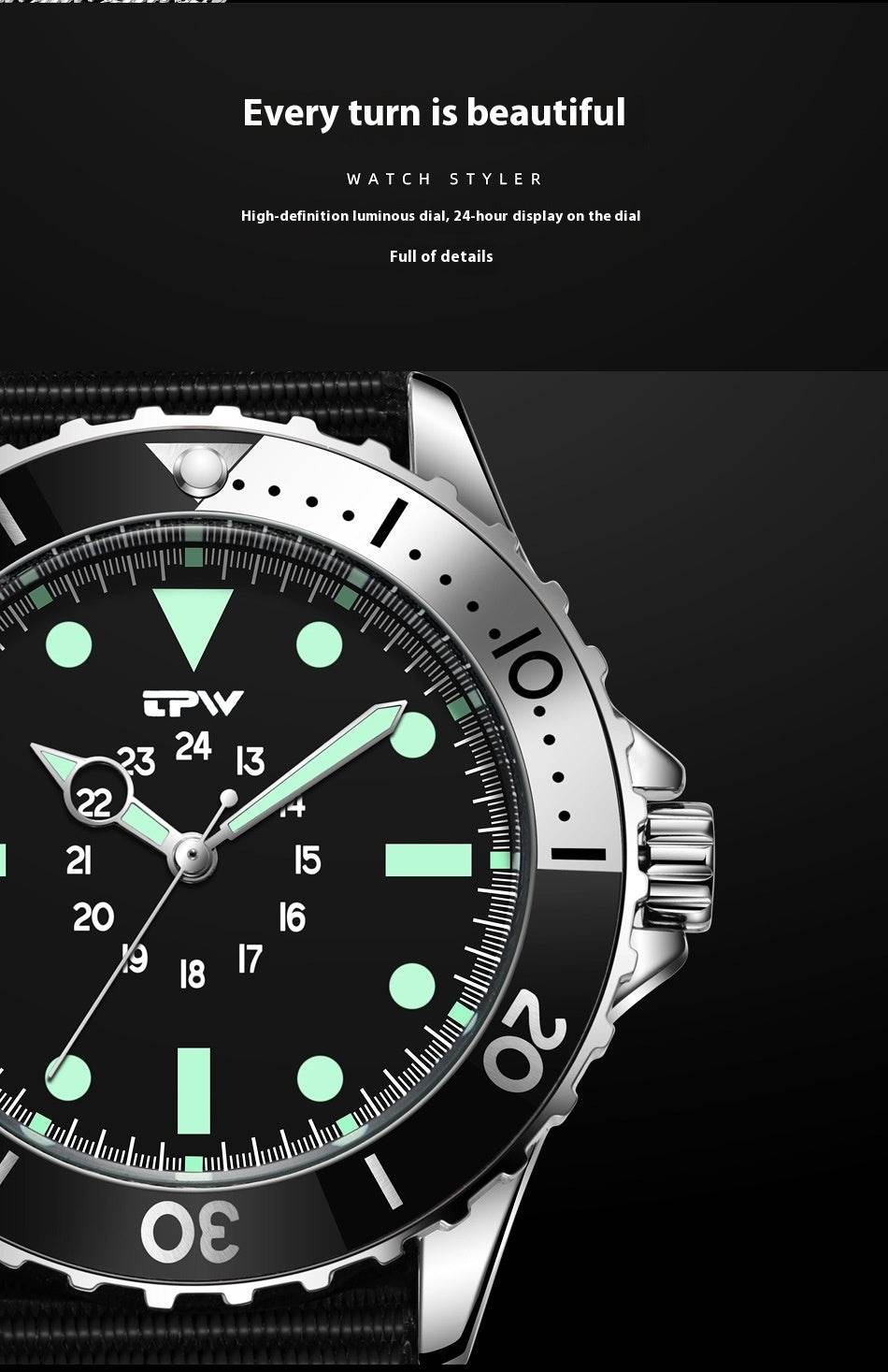 Buy Center Men's Waterproof Quartz Watch - Multi-functional Luminous Design - Buy Center