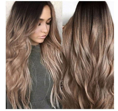 Elegant Gradient Long Curly Synthetic Wigs - Premium European & American Style - Buy Center