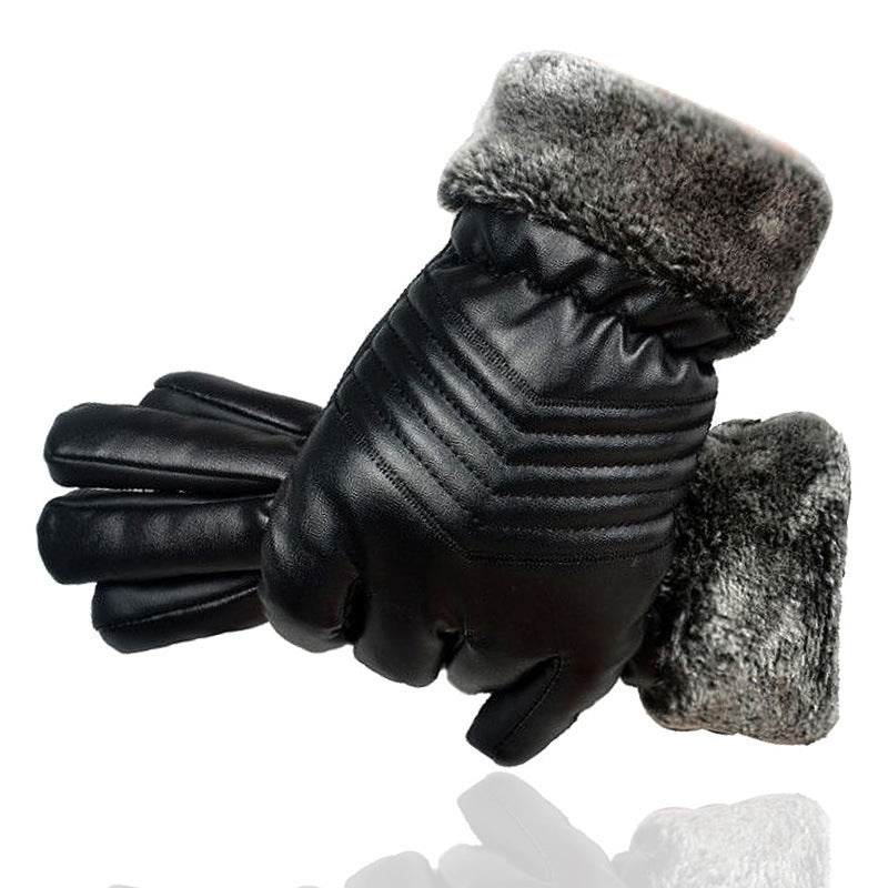 Winter Leather Gloves - Warm, Touch-Screen Compatible for Men & Women - Buy Center