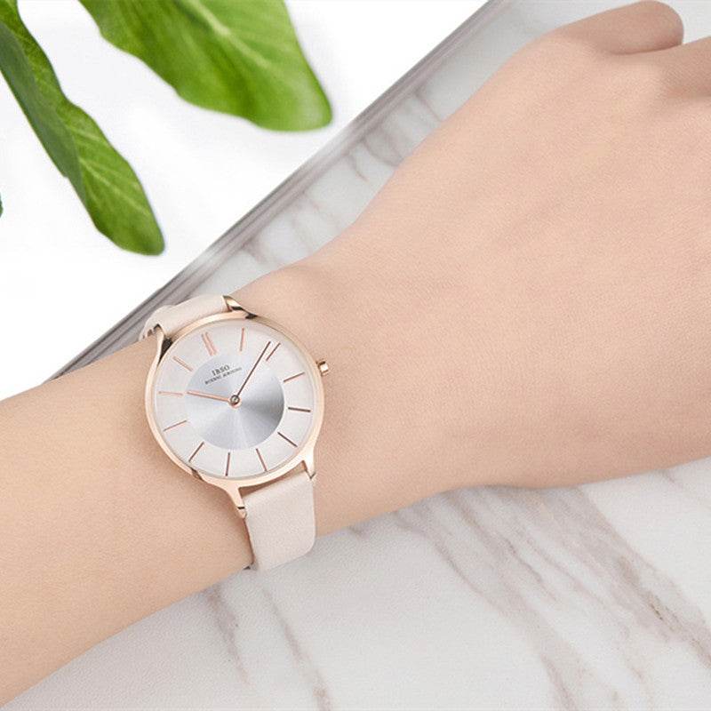 Women's Elegant Waterproof Quartz Watch - Stylish Leather Strap, 30M - Buy Center