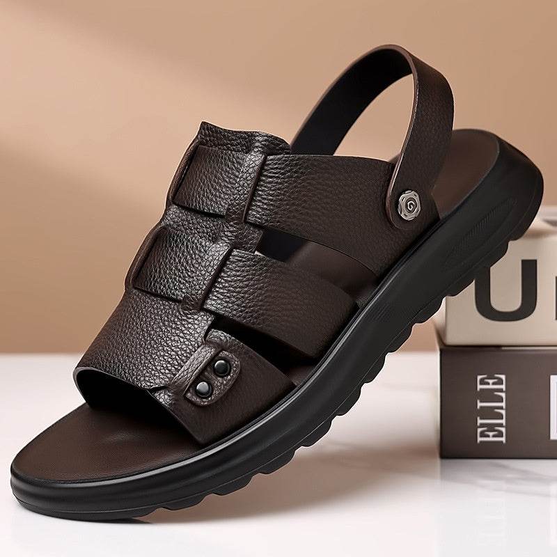 Buycenter Outdoor Non-Slip Slippers - Casual Fish Mouth Design for Men - Buy Center