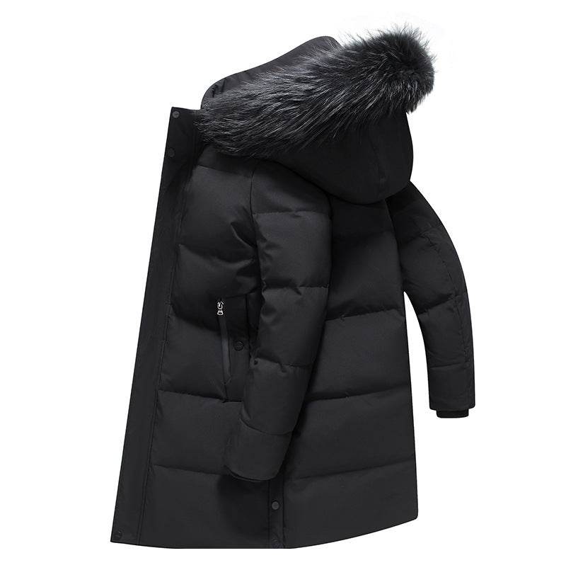 Thickened Cold-Resistant Hooded Down Jacket - Luxury Fur Collar Parka - Buy Center
