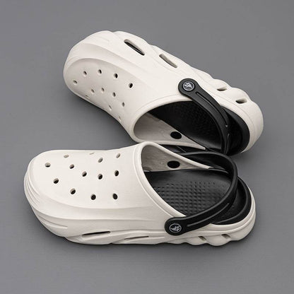 Men's Two-Tone Beach Hole Shoes - Breathable EVA Slippers for Summer - Buy Center