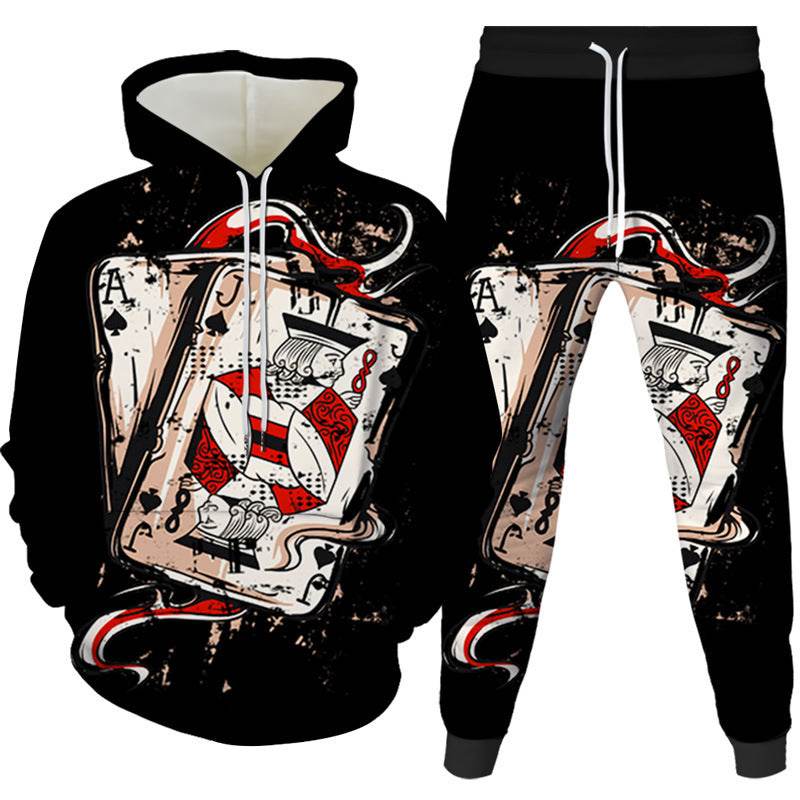 Cozy Digital Print Hooded Pajama Set for Men & Women - Stylish Comfort - Buy Center