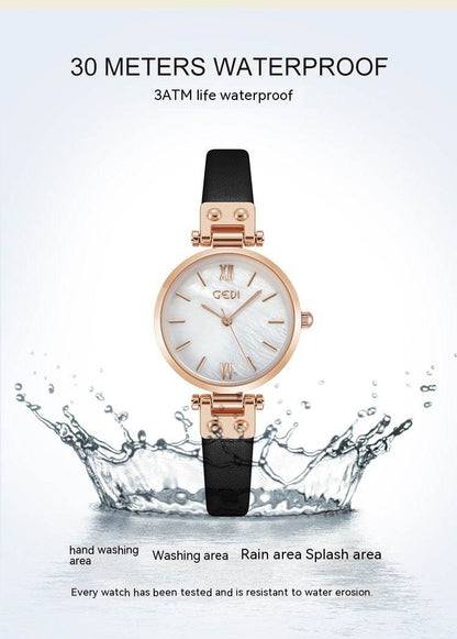 Buy Center Women's Waterproof Watch - Fashionable Art-Style with Small Dial - Buy Center