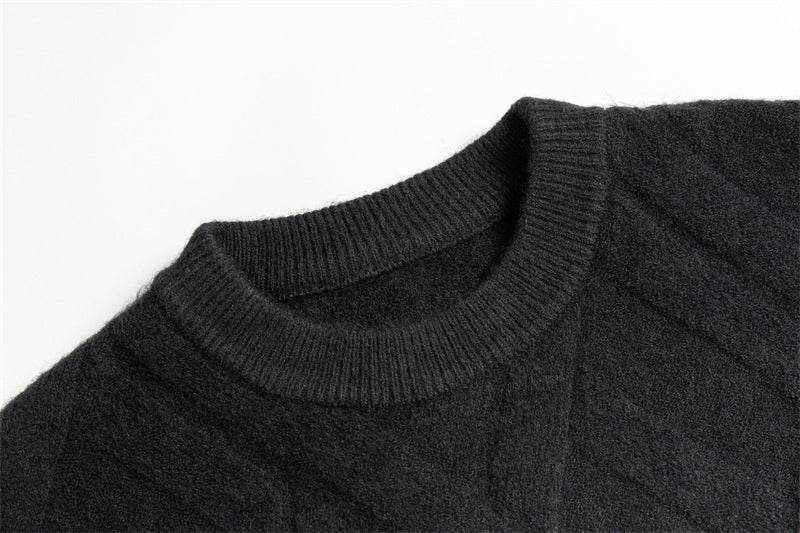 Buycenter Men's Retro Tie-Dyed Sweater - Casual Crew Neck Pullover - Buy Center