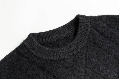 Buycenter Men's Retro Tie-Dyed Sweater - Casual Crew Neck Pullover - Buy Center