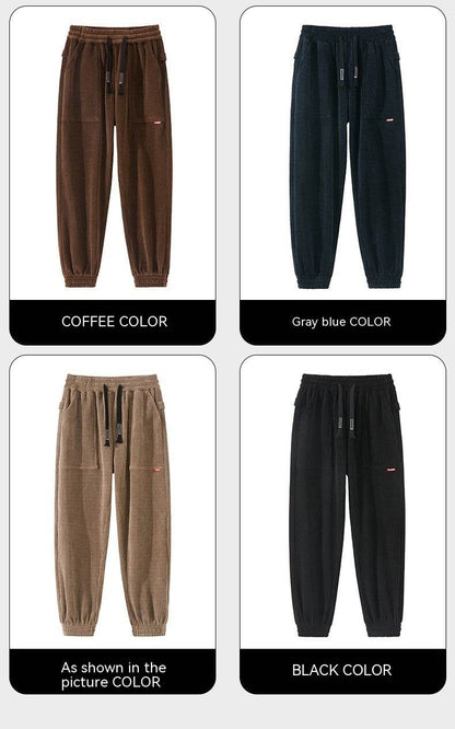 Men's Plus-Size Corduroy Casual Pants - Loose Wide Leg for Autumn Style - Buy Center