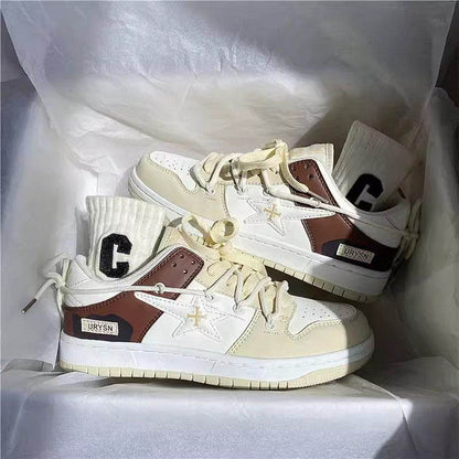 Women's Casual White Sneakers - Comfortable Vulcanize Shoes for Everyday Style - Buy Center