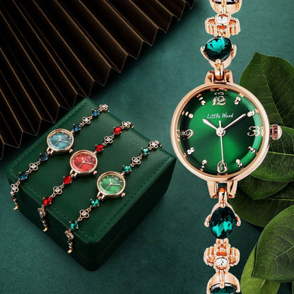 Buy Center Small Green Women's Bracelet Watch - Elegant Casual Design - Buy Center