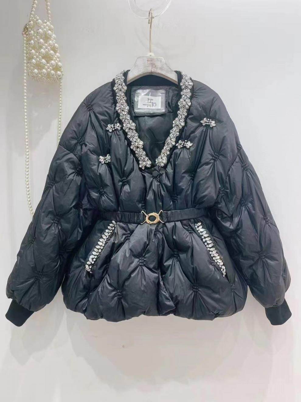 Buycenter V Neck Down Jacket Coat for Women - Stylish & Warm Trench - Buy Center