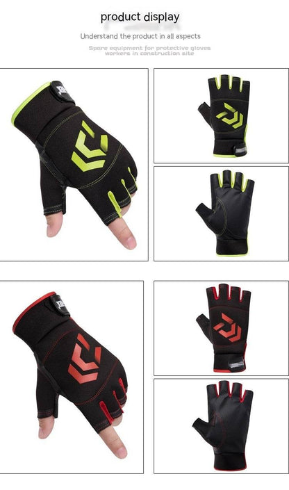 Outdoor Fingerless Fishing Gloves - Waterproof, Windproof for All Anglers - Buy Center
