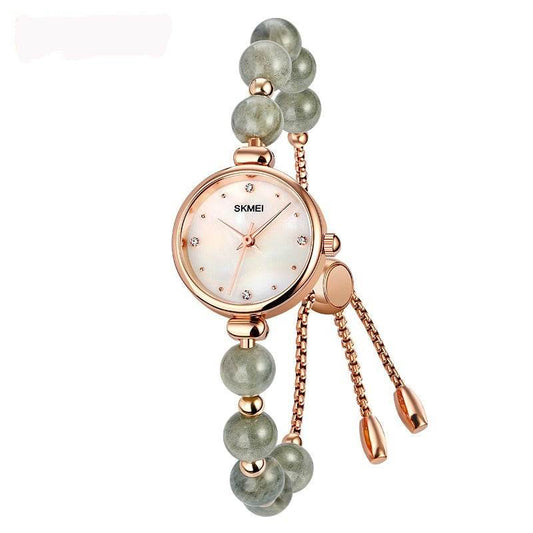 Buy Center Elegant Women's Quartz Watch - Pearl Strap & All-match Design - Buy Center