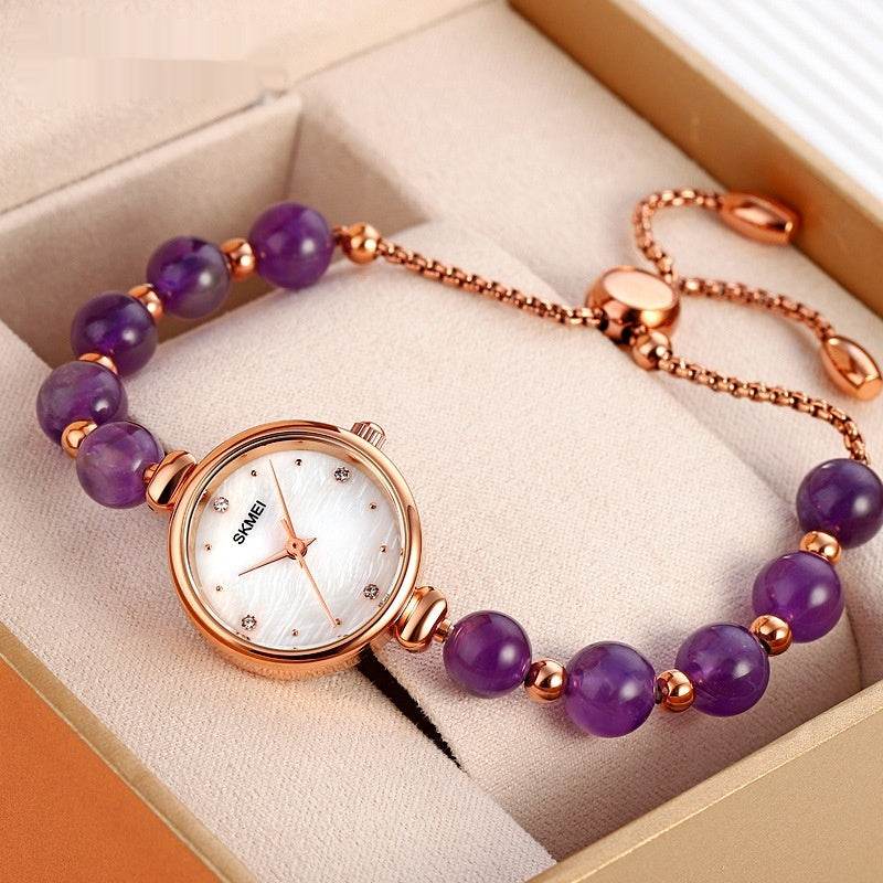 Buy Center Elegant Women's Quartz Watch - Pearl Strap & All-match Design - Buy Center
