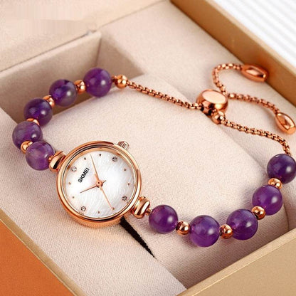 Buy Center Elegant Women's Quartz Watch - Pearl Strap & All-match Design - Buy Center