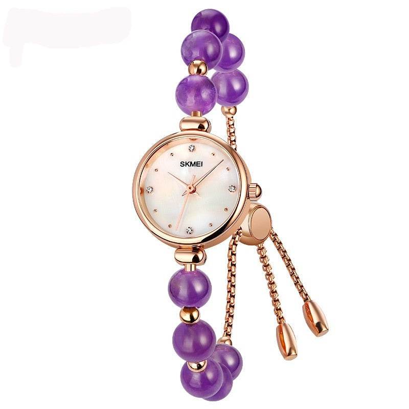 Buy Center Elegant Women's Quartz Watch - Pearl Strap & All-match Design - Buy Center